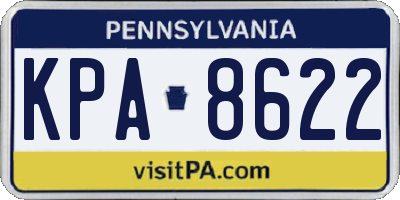 PA license plate KPA8622