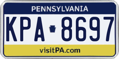 PA license plate KPA8697
