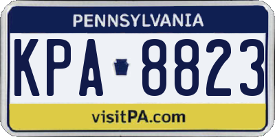 PA license plate KPA8823