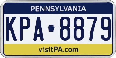 PA license plate KPA8879