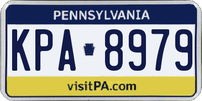 PA license plate KPA8979