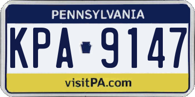 PA license plate KPA9147