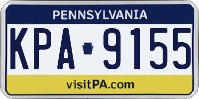 PA license plate KPA9155