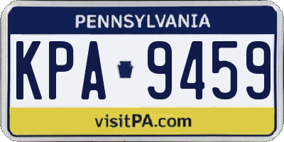 PA license plate KPA9459