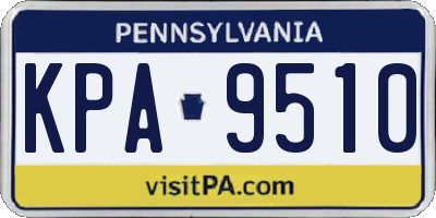PA license plate KPA9510