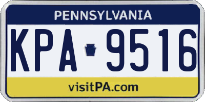 PA license plate KPA9516
