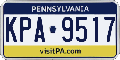 PA license plate KPA9517