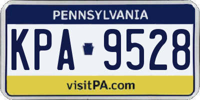 PA license plate KPA9528