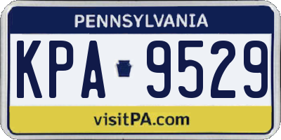 PA license plate KPA9529