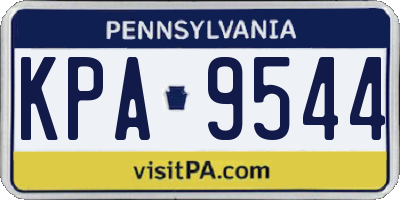 PA license plate KPA9544