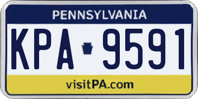 PA license plate KPA9591