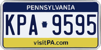 PA license plate KPA9595