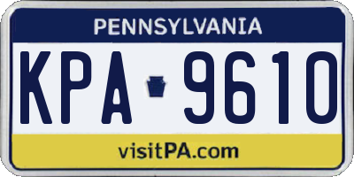 PA license plate KPA9610