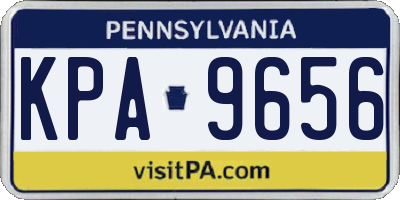 PA license plate KPA9656