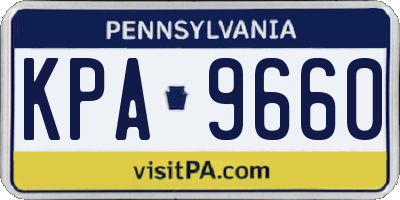 PA license plate KPA9660