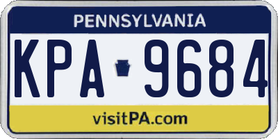PA license plate KPA9684