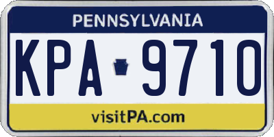 PA license plate KPA9710