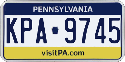 PA license plate KPA9745