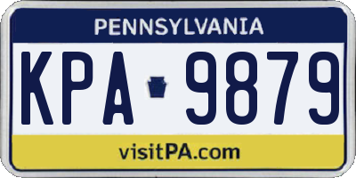 PA license plate KPA9879