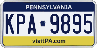 PA license plate KPA9895