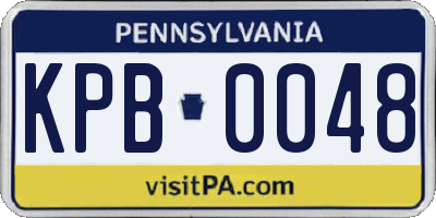 PA license plate KPB0048