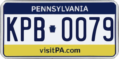 PA license plate KPB0079