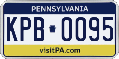 PA license plate KPB0095