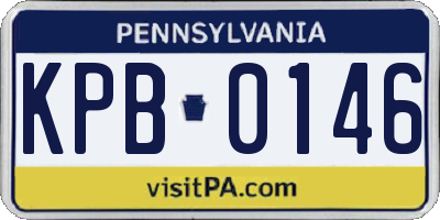 PA license plate KPB0146