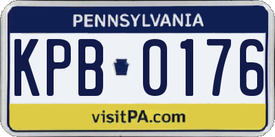 PA license plate KPB0176