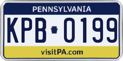 PA license plate KPB0199
