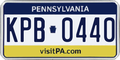 PA license plate KPB0440