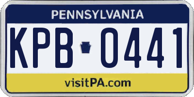 PA license plate KPB0441