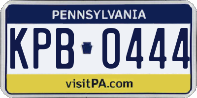 PA license plate KPB0444