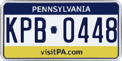 PA license plate KPB0448