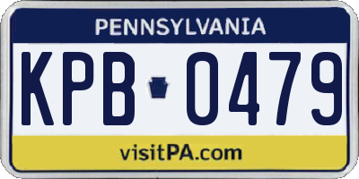 PA license plate KPB0479