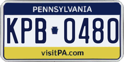 PA license plate KPB0480