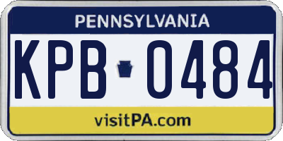 PA license plate KPB0484
