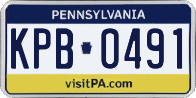 PA license plate KPB0491