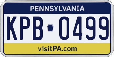 PA license plate KPB0499