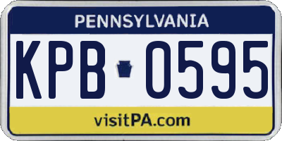 PA license plate KPB0595