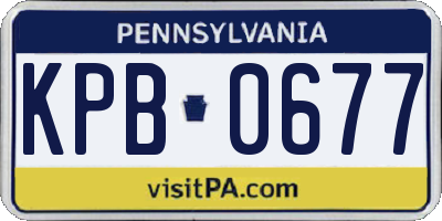 PA license plate KPB0677