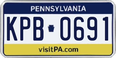 PA license plate KPB0691