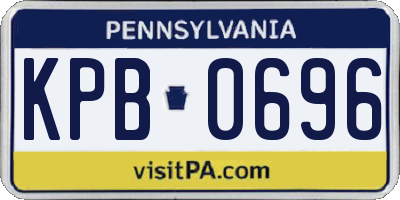PA license plate KPB0696