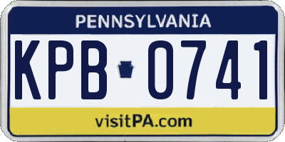 PA license plate KPB0741
