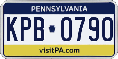 PA license plate KPB0790