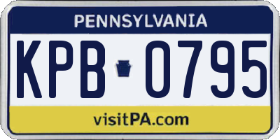 PA license plate KPB0795