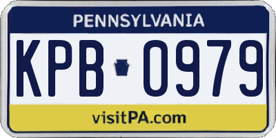 PA license plate KPB0979