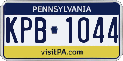 PA license plate KPB1044
