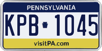 PA license plate KPB1045