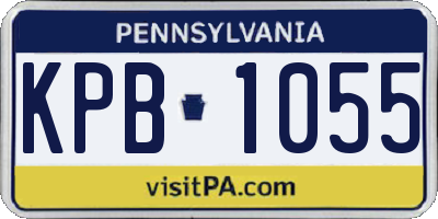 PA license plate KPB1055